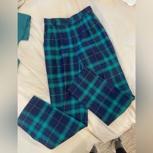 vintage wool plaid pants